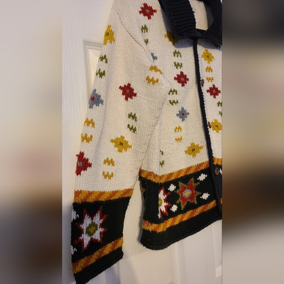 MONTEREY BAY HANDKNIT SWEATER SZ S CARDIGAN COTTON - Picture 4 of 8